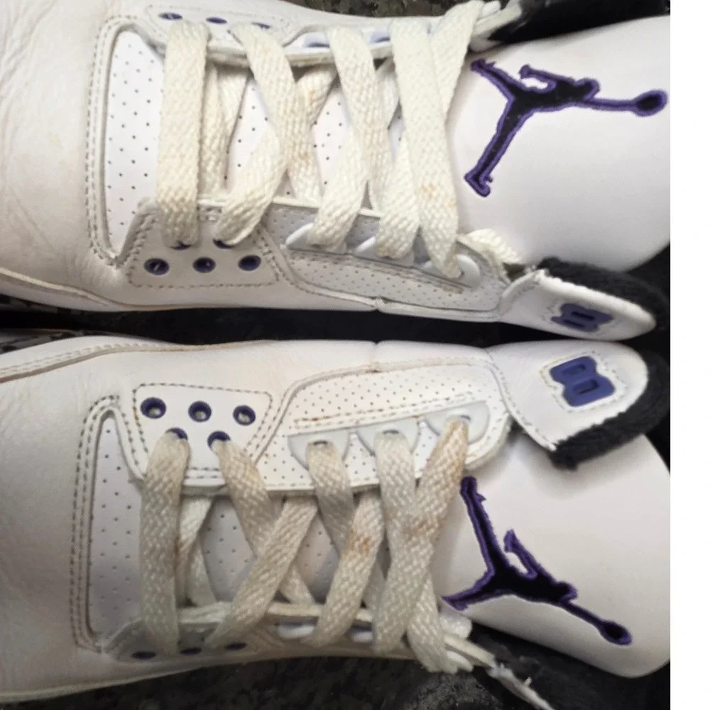 Jordan 3 Retro Dark Iris White Purple Black CT8532-105 Mens Size 11.5